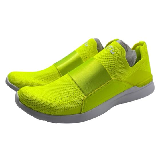 NWB APL TechLoom Bliss Knit Running Shoe Sneaker Bright Yellow Slip On Mens 11.5 main image 11